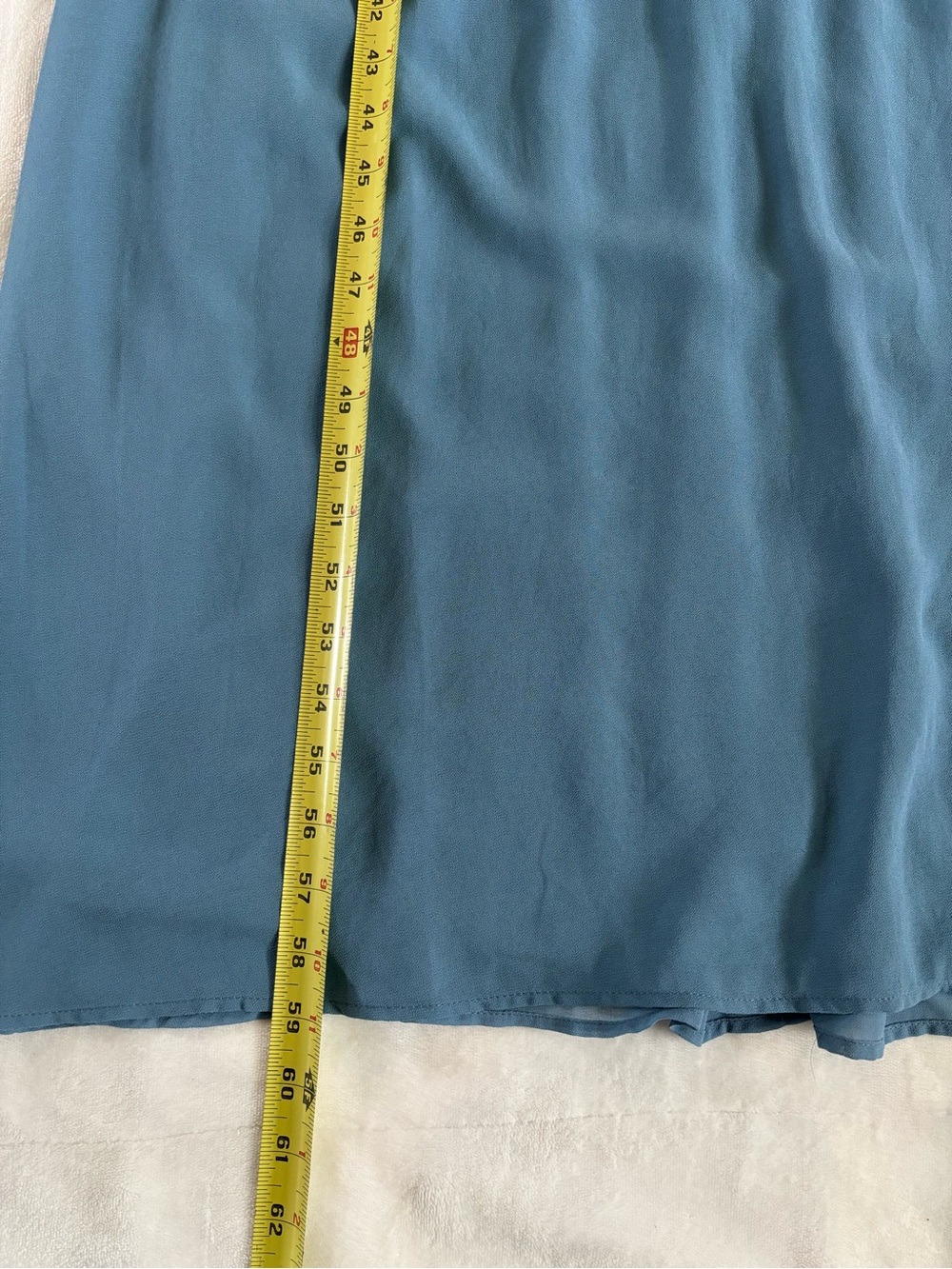 Lulus Lost in the Moment Slate Blue Maxi Dress Flutter Sleeve Front Slit Size S - Picture 5 of 12
